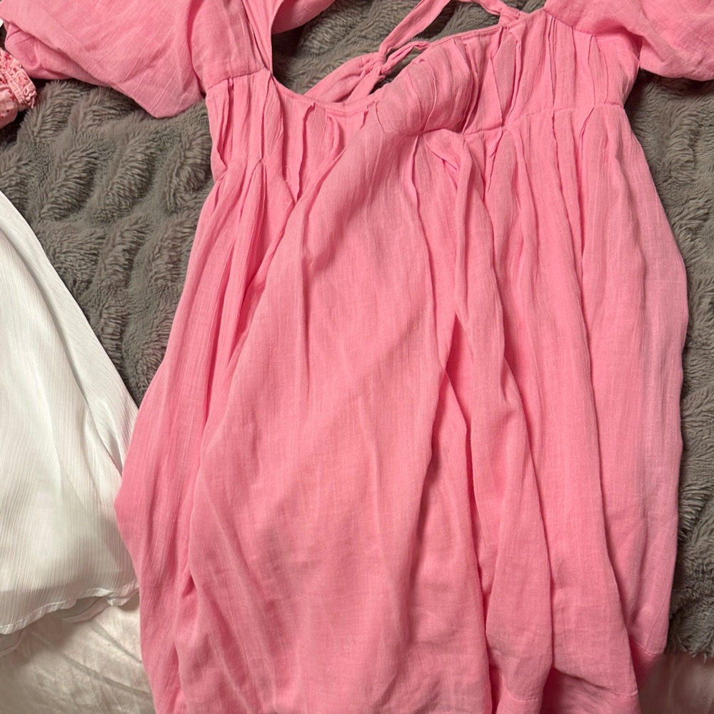 Free People Pink Backless Dress